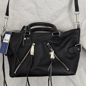 Rebecca Minkoff Moto Satchel Tote, Black NWT,